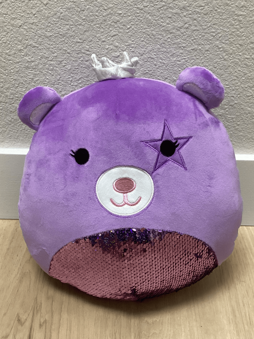 Purple teddy bear plush